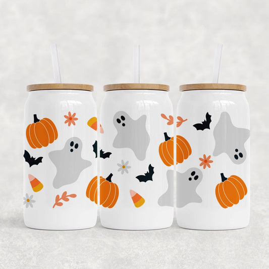 White Can Glass, Ghosts & Pumpkins