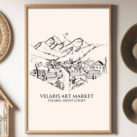 ACOTAR - Velaris Art Market Giclee Print - Bookish Wall Art
