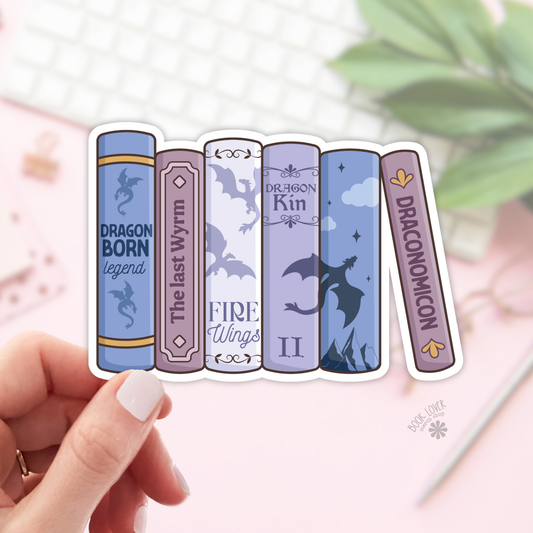 Dragon Books Stickers / Bookish Stickers / Book Lover Gift