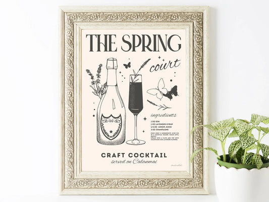 ACOTAR Spring Court Cocktail Giclee Print - Bookish Wall Art