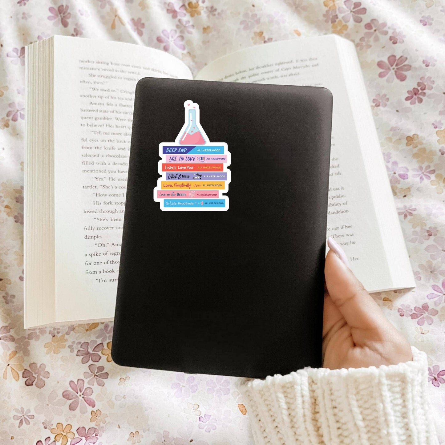 Ali Hazelwood Book Stack Sticker