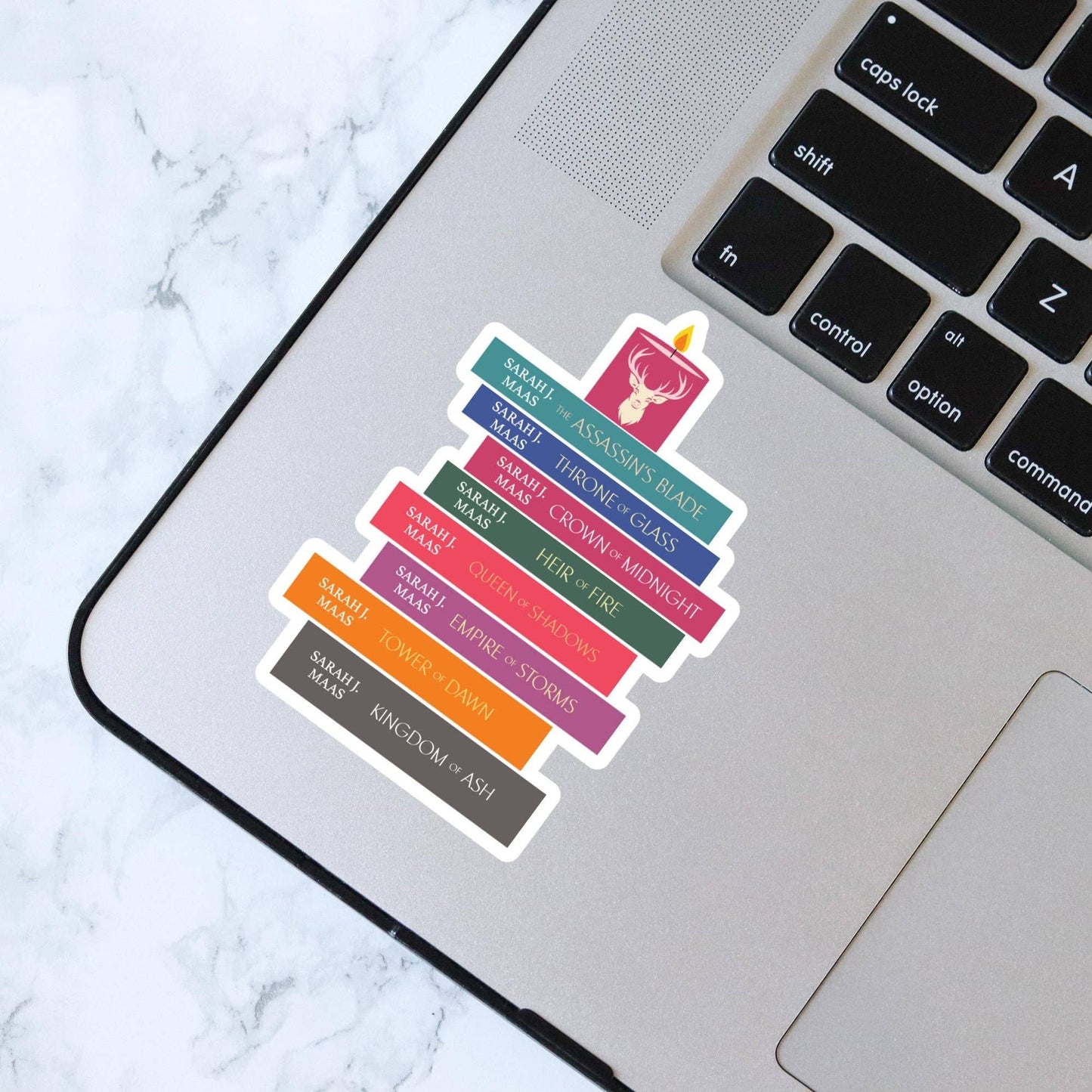 Throne of Glass Book Stack Sticker