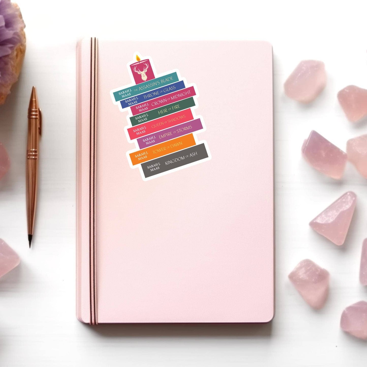 Throne of Glass Book Stack Sticker