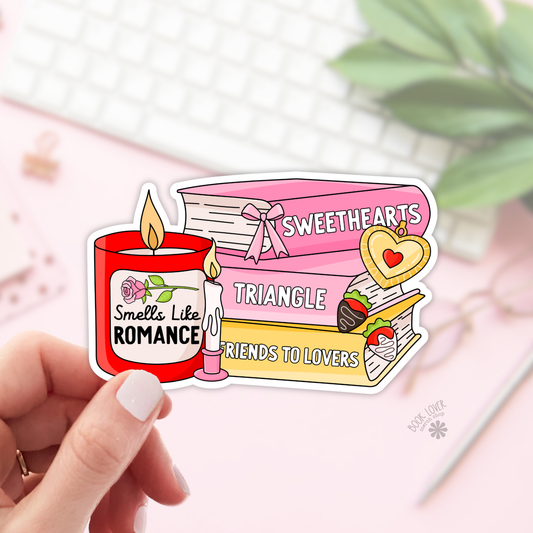 Smells Like Romance Stickers / Bookish Stickers / Book Lover
