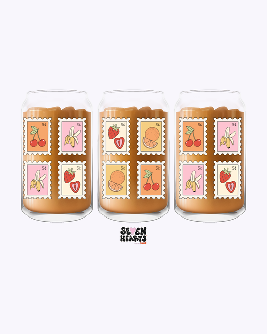 Fruit stamps  Glass Cup