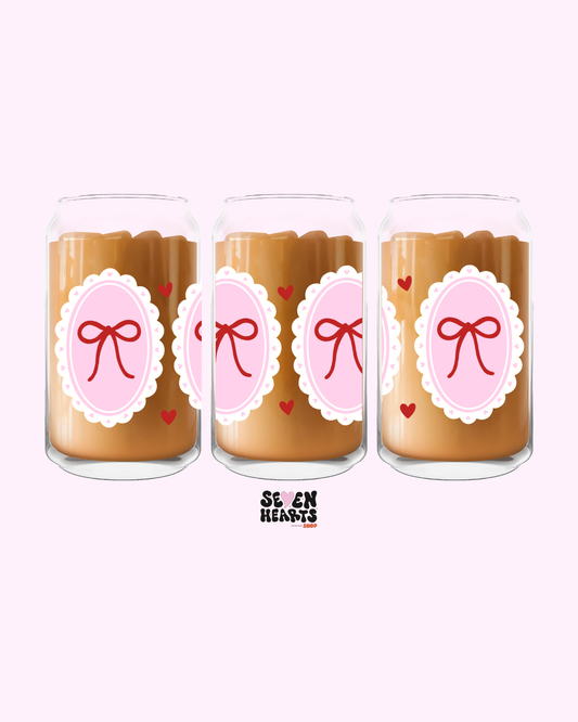 Cute Bow Glass Cup 