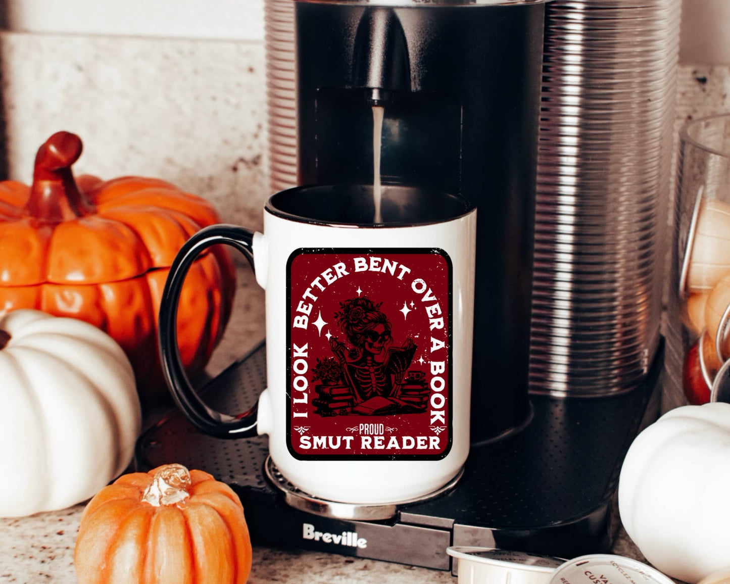 Smut Bookish Coffee Mug with Black Handle 