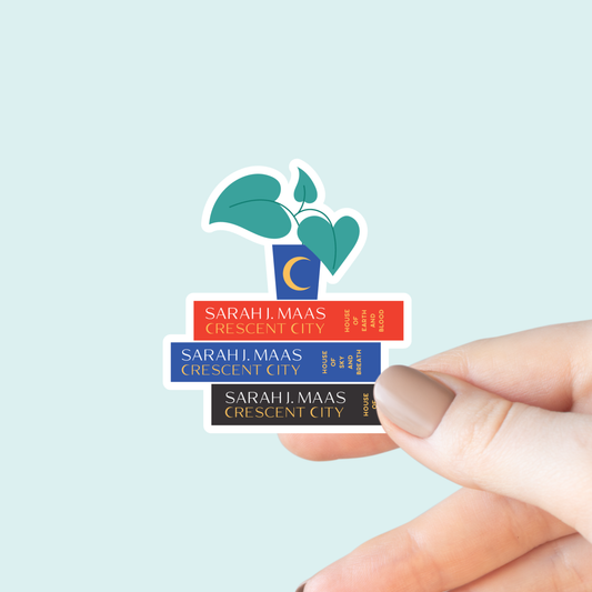 Crescent City Book Stack Sticker