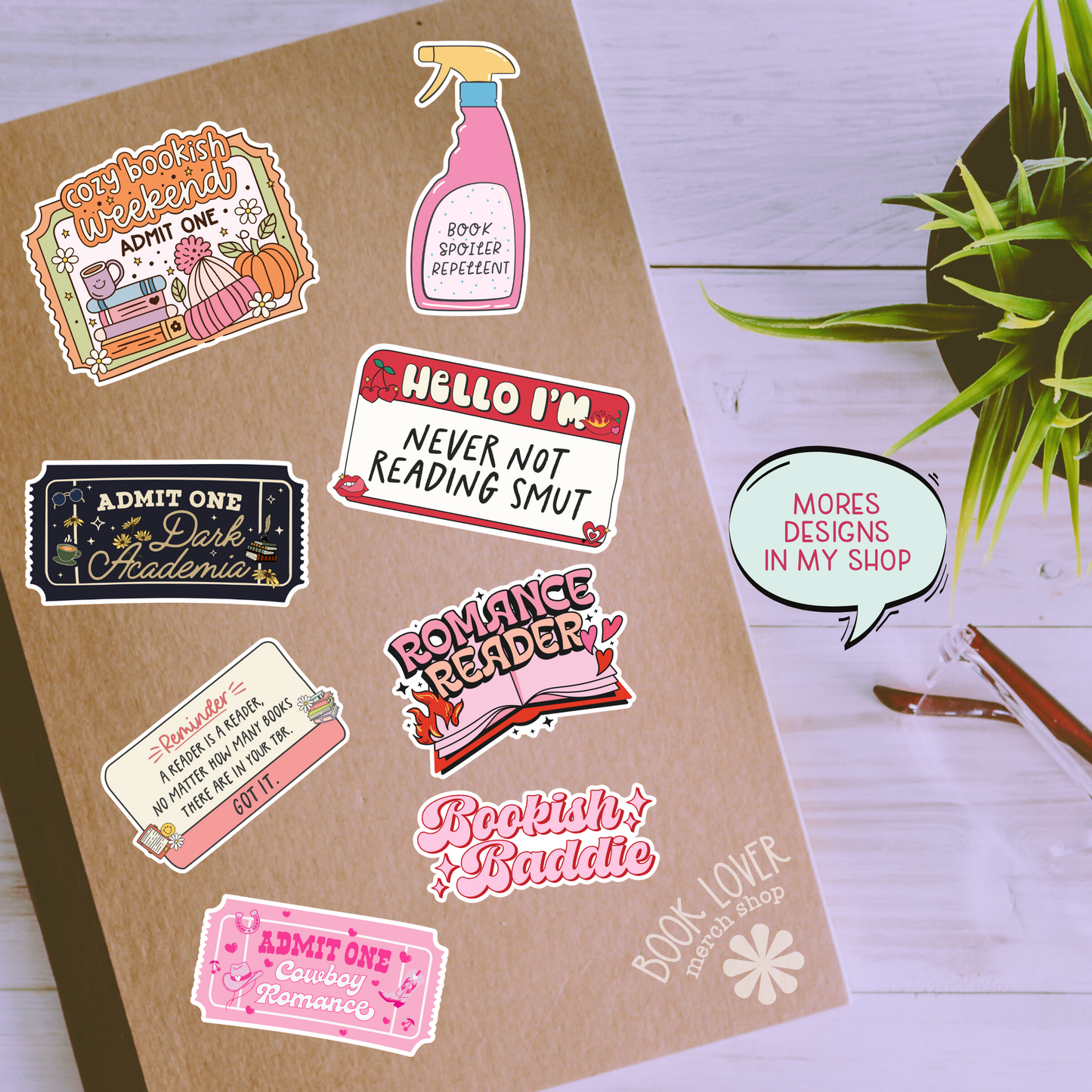 Slow Burn Book Club Stickers  / Bookish Merch, Book Lover