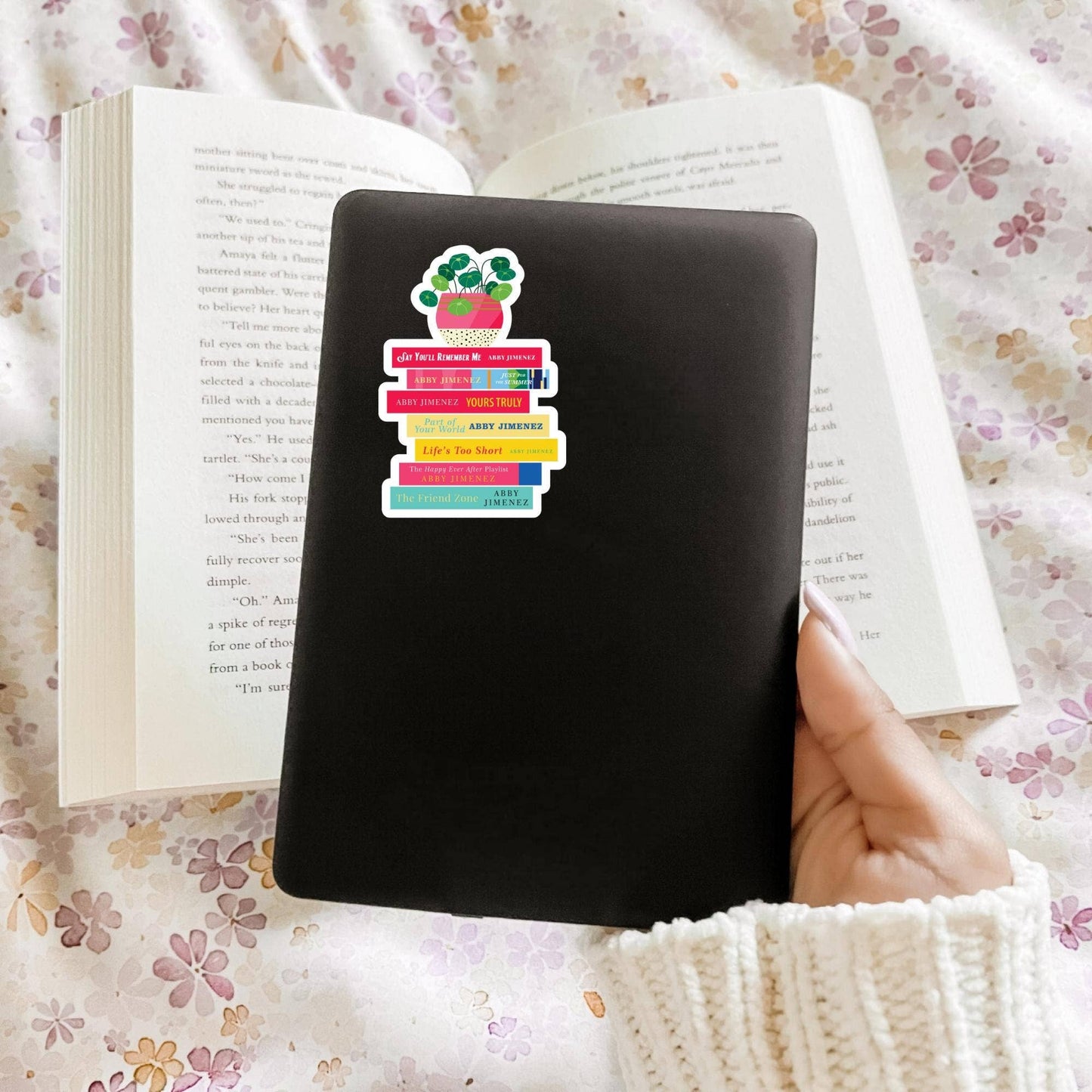 Abby Jimenez Book Stack Sticker