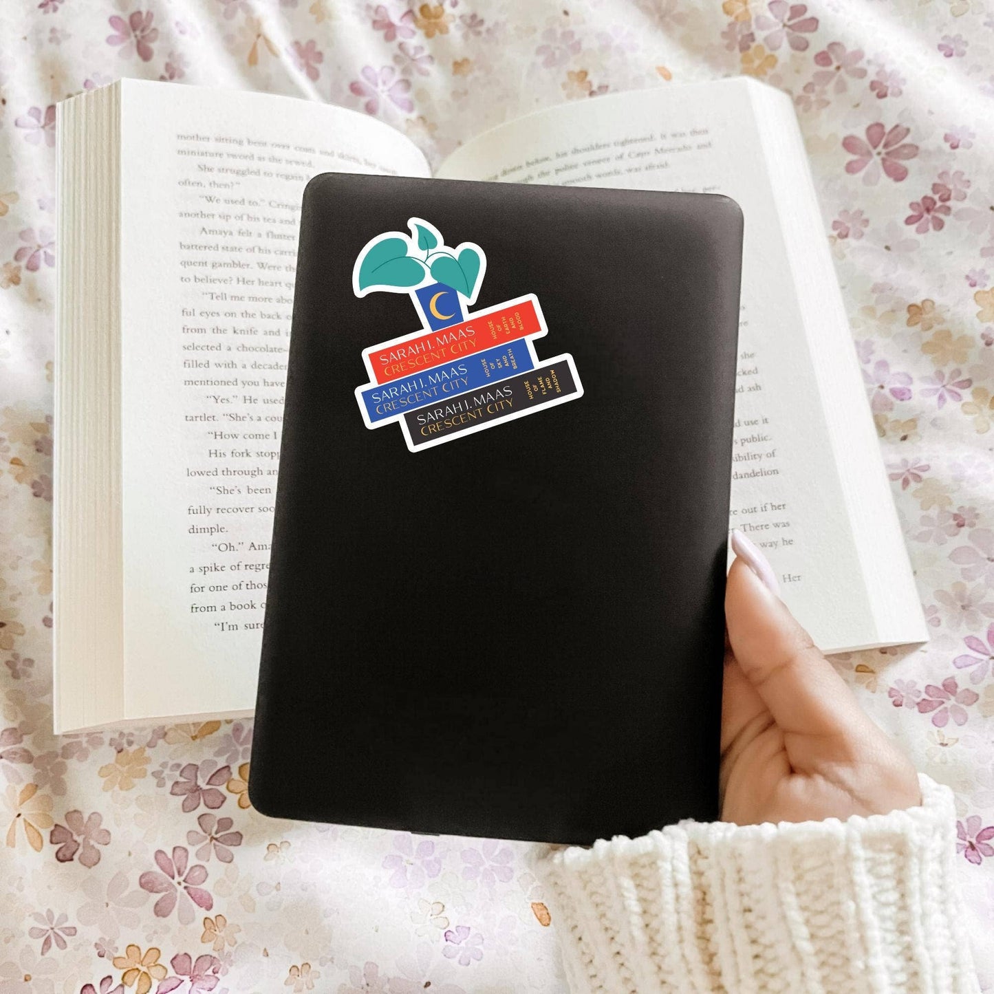 Crescent City Book Stack Sticker