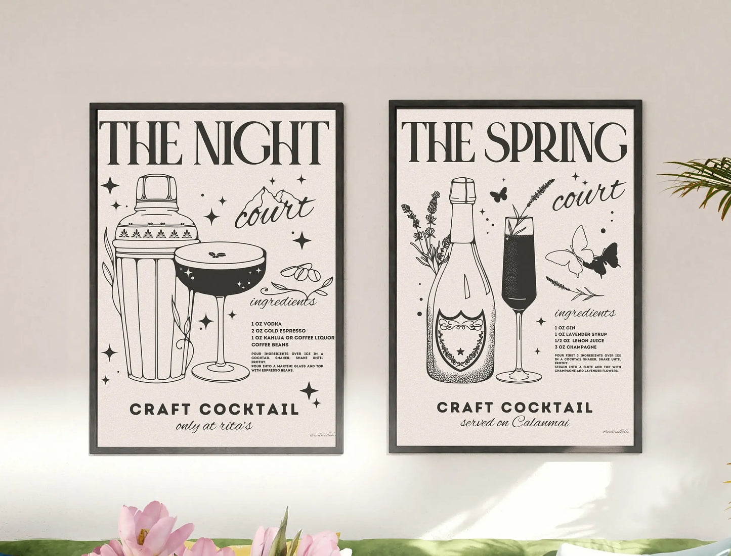 ACOTAR Spring Court Cocktail Giclee Print - Bookish Wall Art