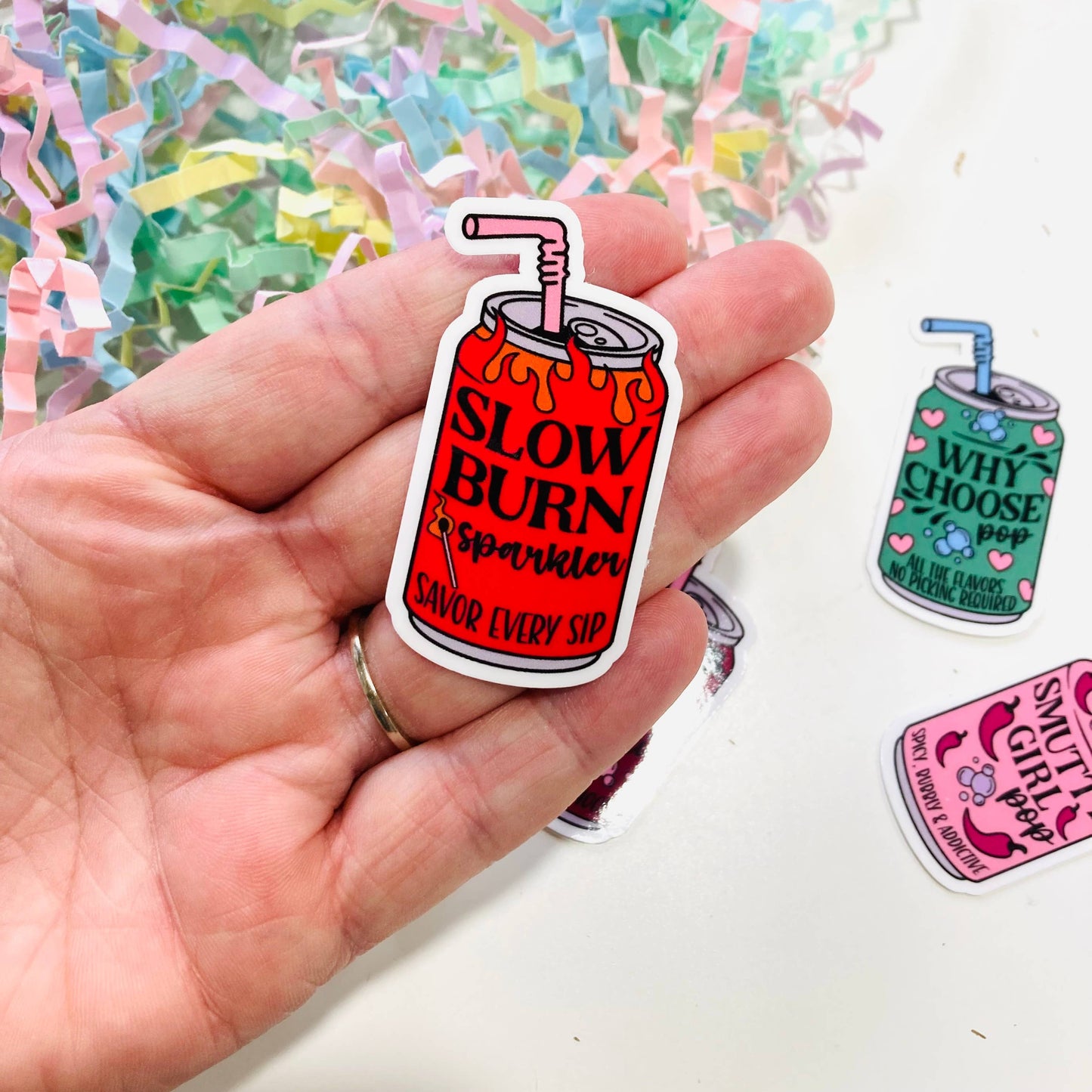 Smutty Girl Soda Pop Can Die Cut sticker