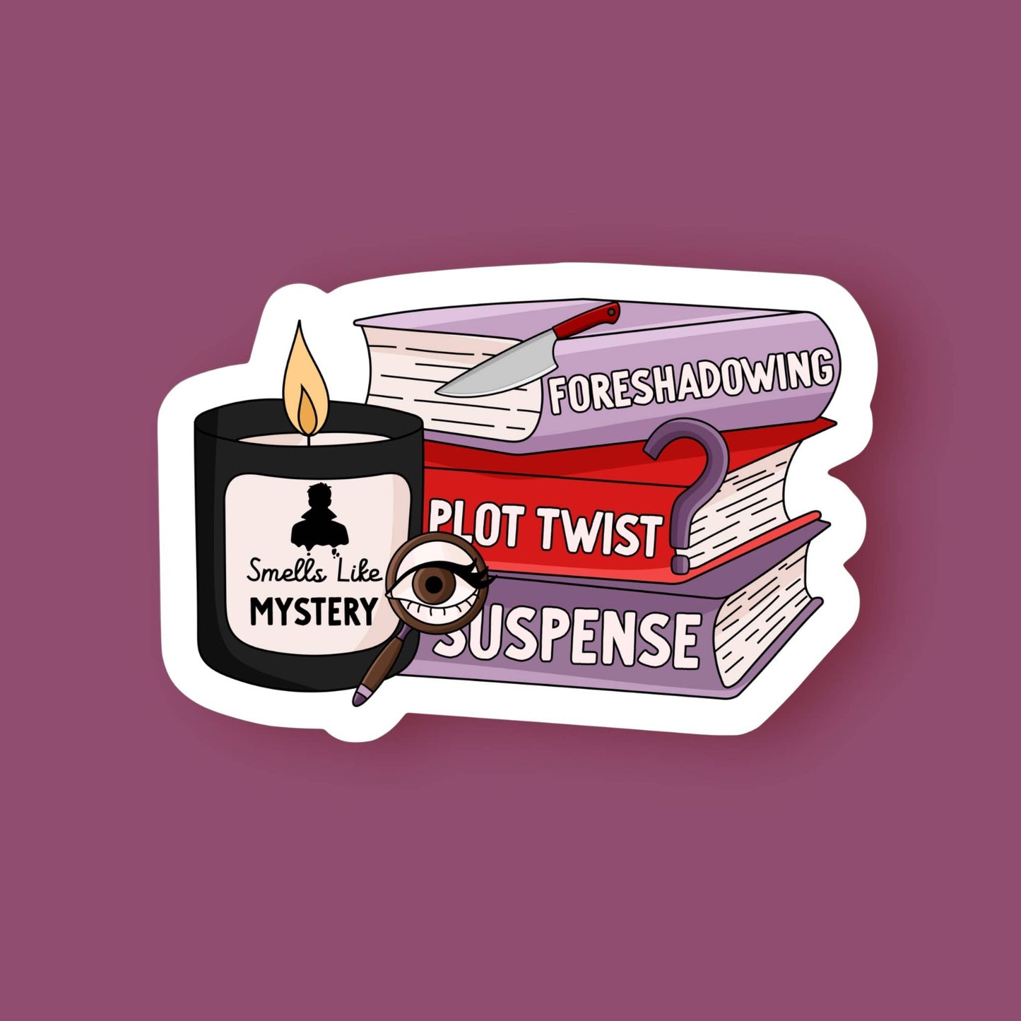 Smells Like Mystery Bookish Sticker