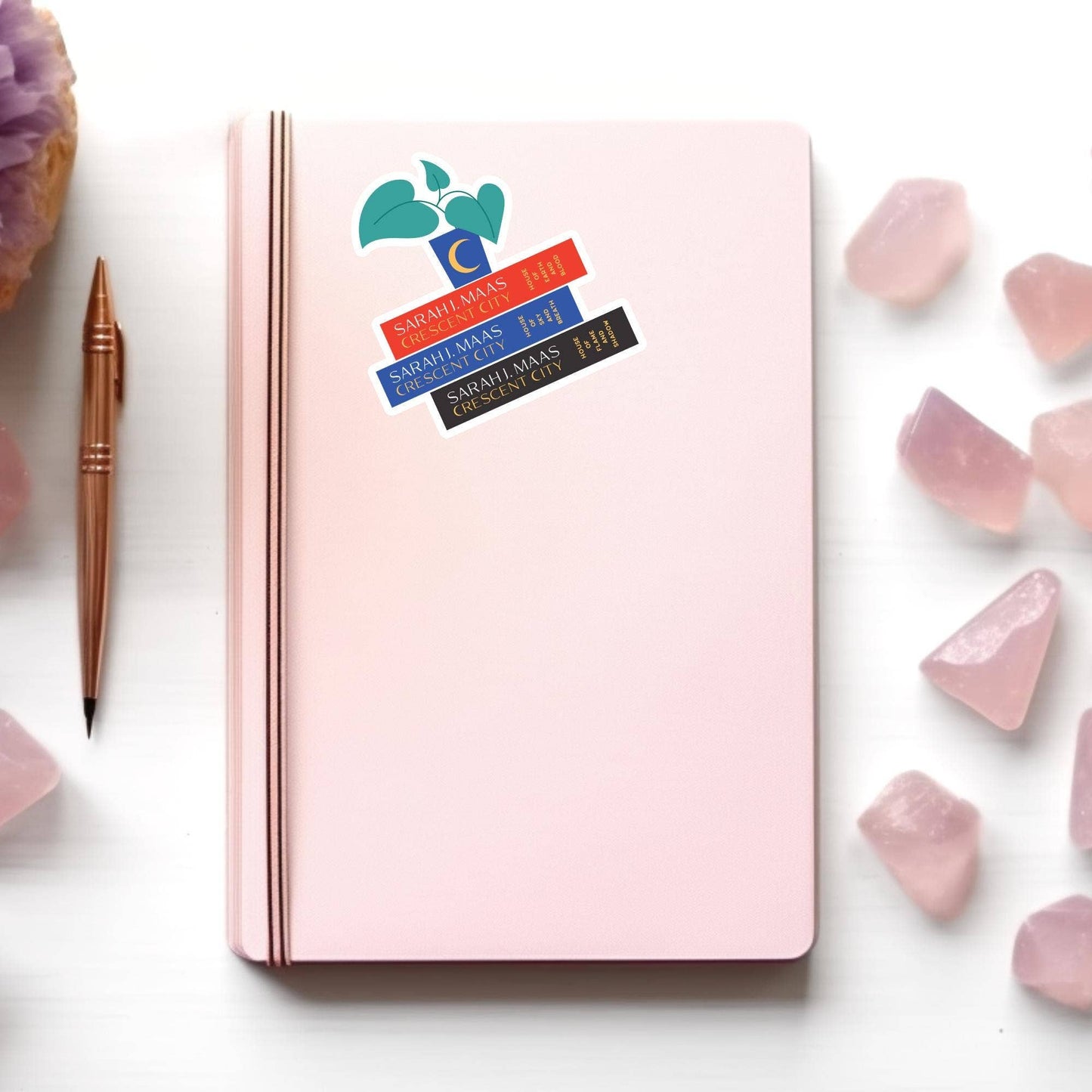 Crescent City Book Stack Sticker