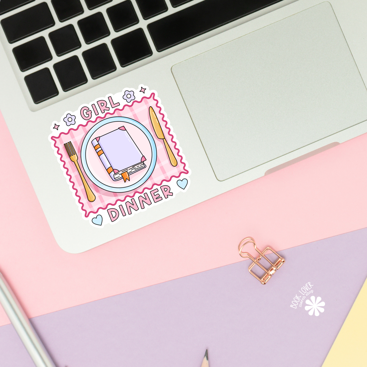Girl Dinner Stickers / Bookish Stickers / Book Lover Gift