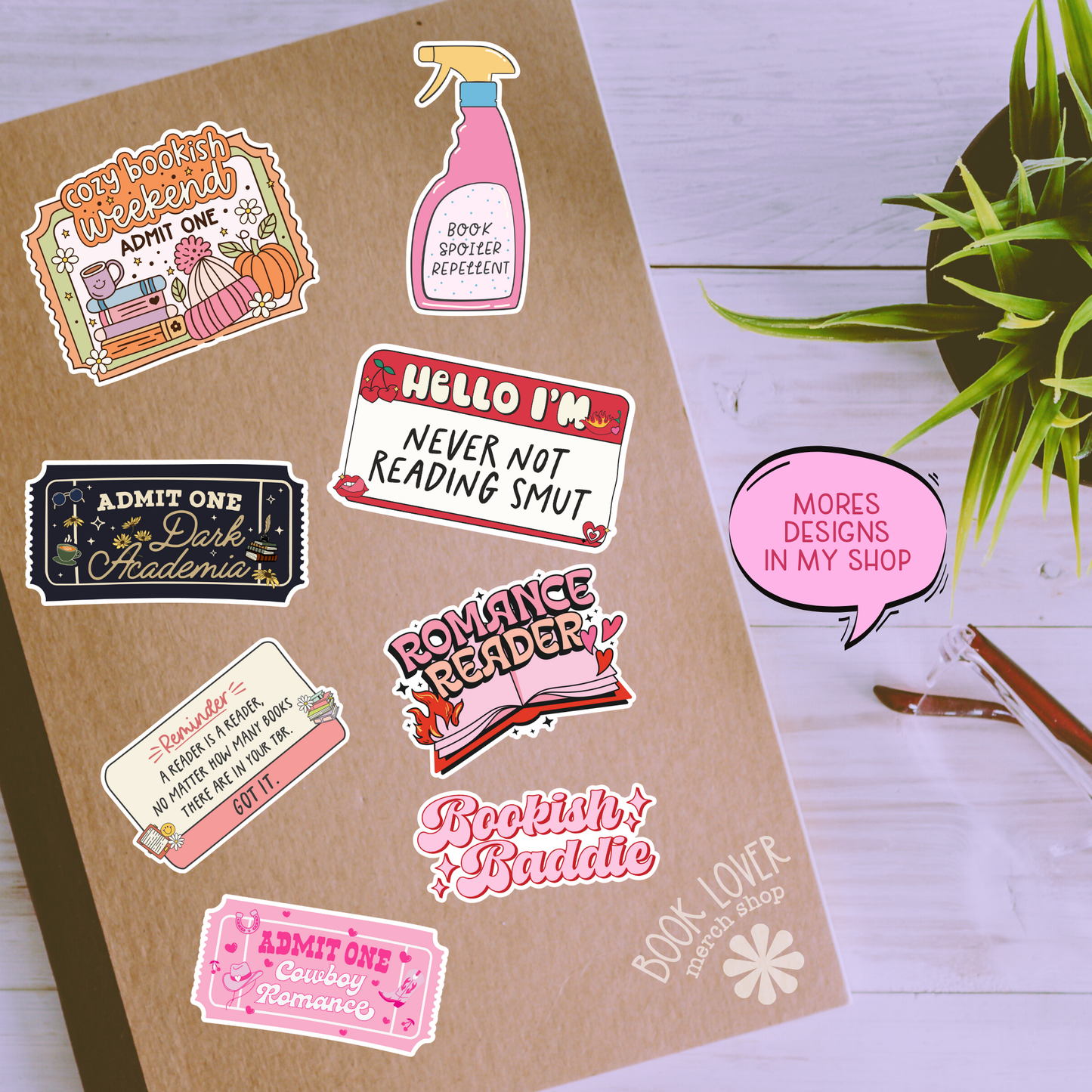 Buy A New Book Stickers / Bookish Stickers / Book Lover Gift