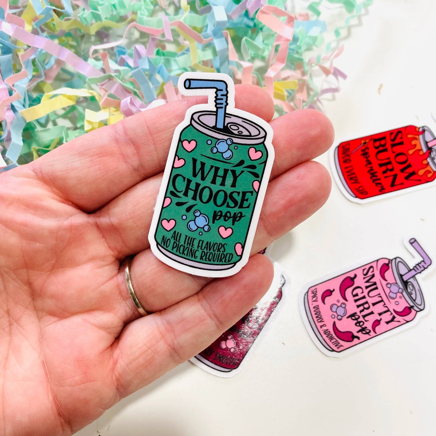 Smutty Girl Soda Pop Can Die Cut sticker